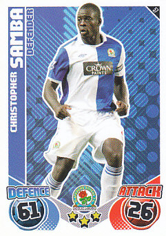 Christopher Samba Blackburn Rovers 2010/11 Topps Match Attax #57